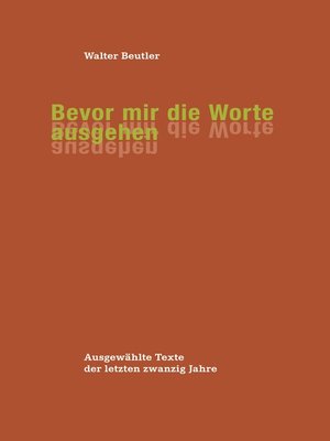 cover image of Bevor mir die Worte ausgehen